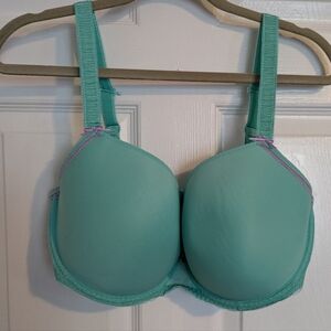 Freya Deco Honey Plunge Underwired Molded Bra Teal in Size 34GG UK/34J US